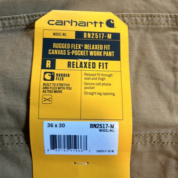 Carhartt canvas 5 pocket work pants 36 x 30 relax fit - Picture 4 of 4